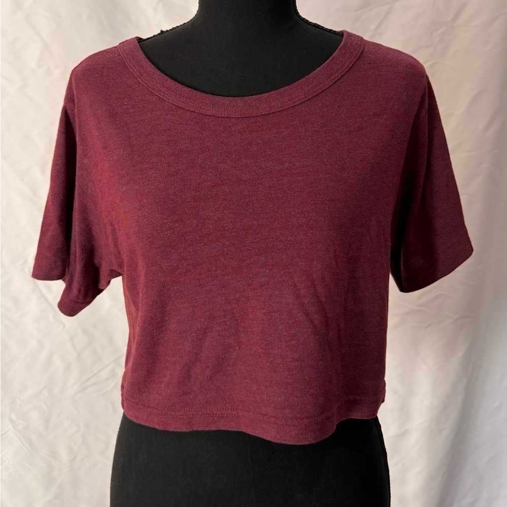 Red American Apparel Crop Top